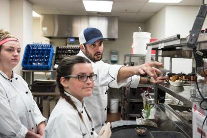 Students in kitchen