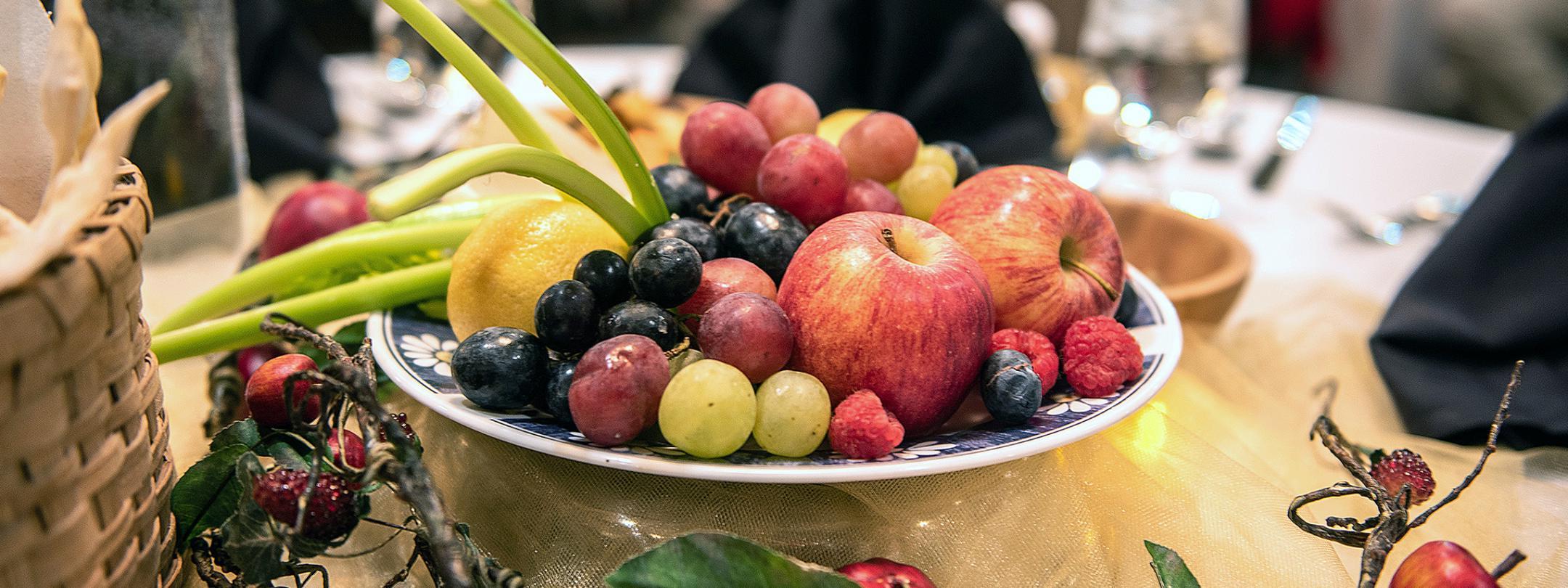 An elegant fruit centerpiece 